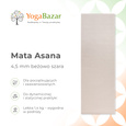 Mata do jogi Asana 4,5 mm - beżowo-szara