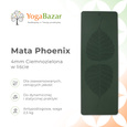 Mata do jogi Phoenix 4mm - Ciemnozielona w liście