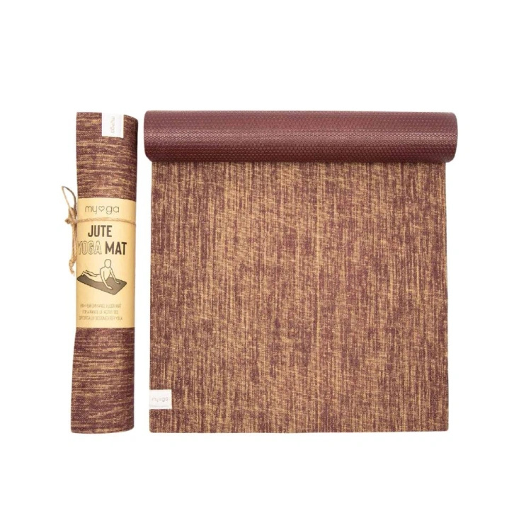 Mata do jogi Myga Jute 5mm - Bordowa