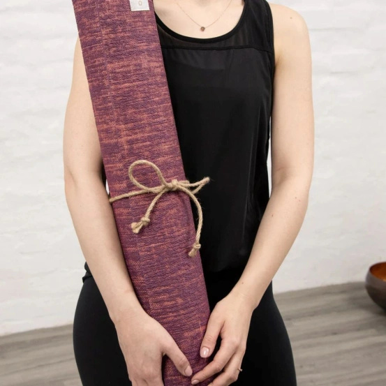 Mata do jogi Myga Jute 5mm - Bordowa