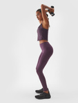 Legginsy treningowe 4F F301 średni stan - fioletowe, rozmiar XS