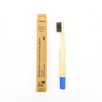 Bambusowa szczoteczka do zębów z miękkim włosiem dla dzieci - niebieska