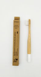 Bambusowa szczoteczka do zębów z twardym włosiem dla dzieci - biała