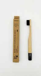 Bambusowa szczoteczka do zębów z twardym włosiem dla dzieci - czarna
