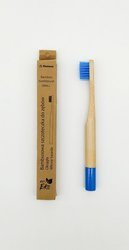Bambusowa szczoteczka do zębów z twardym włosiem dla dzieci - niebieska