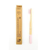 Bambusowa szczoteczka do zębów z twardym włosiem - różowa