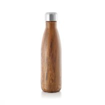 Metalowa butelka termiczna - wood
