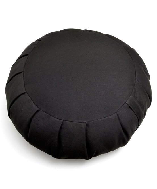 Czarna poduszka do medytacji z bawełny - Zafu 