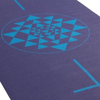Mata do jogi Leela 4,5 mm - niebieska yantra i wyrównanie