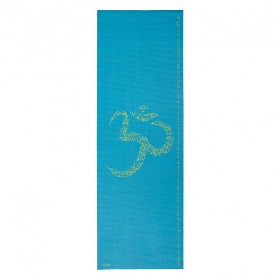 Mata do jogi Leela 4,5 mm - turkusowa z mantrą Om