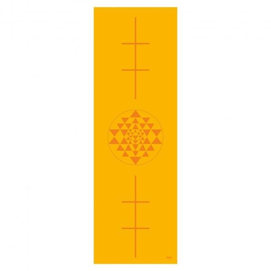 Mata do jogi Leela 4,5 mm - żółty yantra i wyrównanie