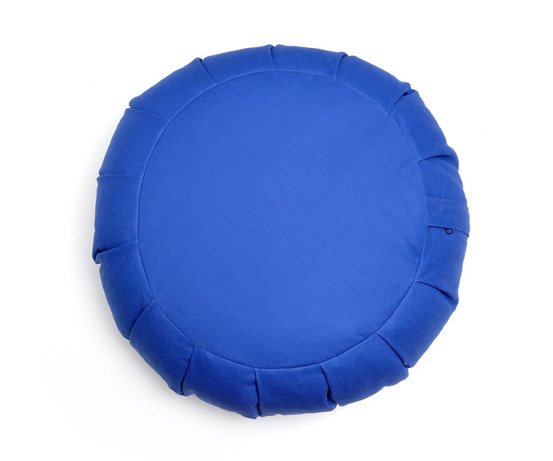 Niebieska poduszka do medytacji z bawełny - Zafu 